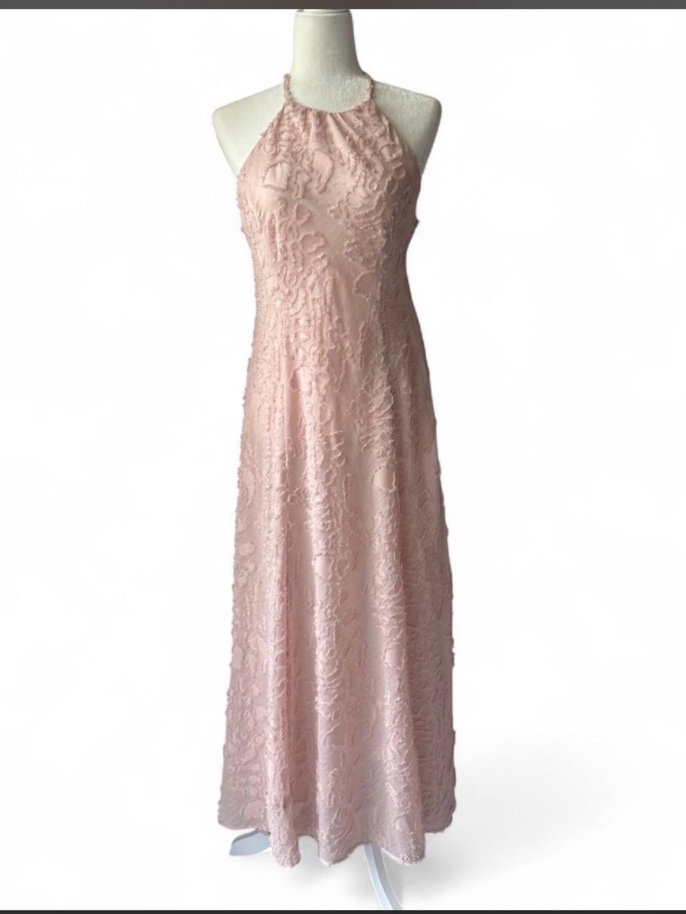 ZARA Textured Blush Pink Gown Size XL NWT